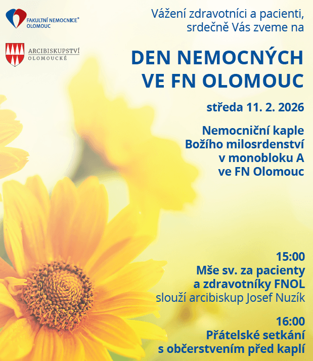 V nemoci nikdo nezůstává sám. Světový den nemocných prožijí biskupové s pacienty a zdravotníky